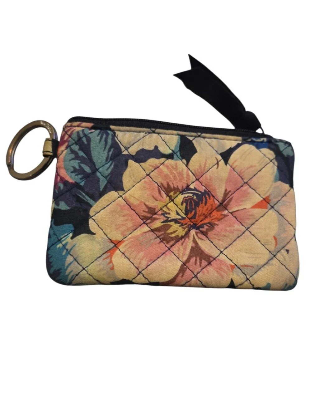 Vera Bradley Floral Clear-ID  Card Holder - Navy Floral